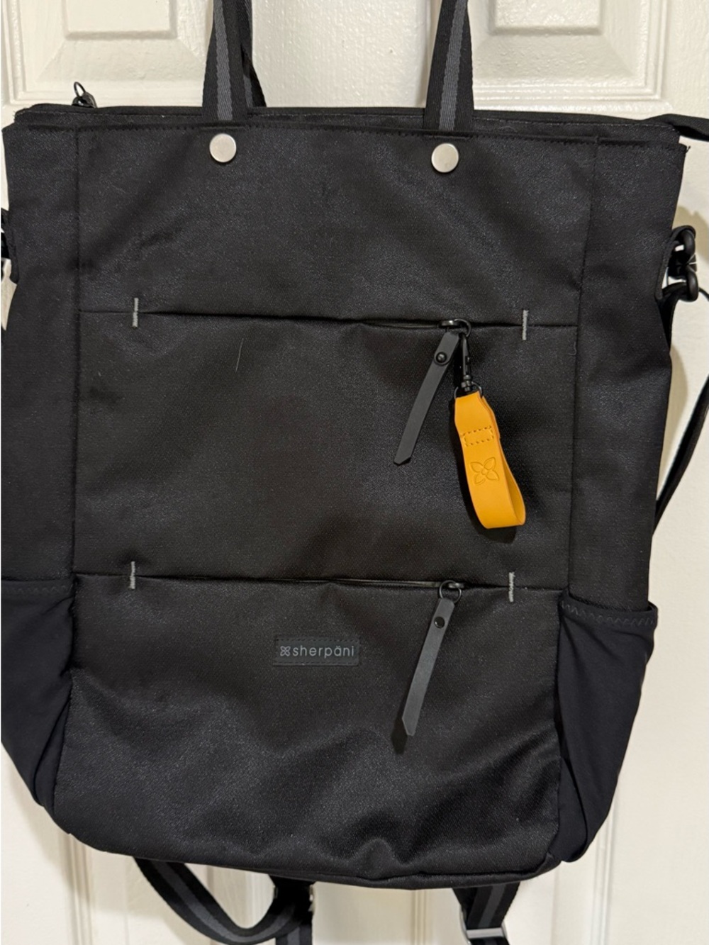 Sherpani Black Camden Backpack Tote Bag - Picture 3 of 8